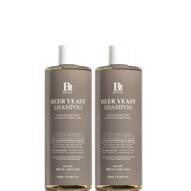 ベントンビール酵母シャンプー500mL 2個弱酸性脱毛ケアシャンプー