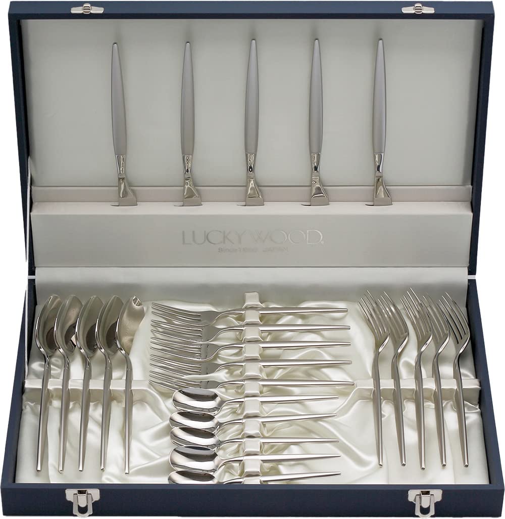 ラッキーウッド(Luckywood) ミルトア25pc.ディナーセット(5客用) シルバー