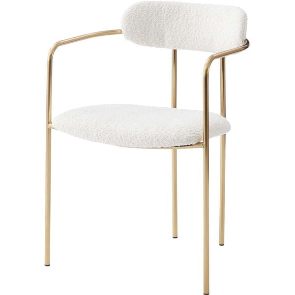 アームチェア アイボリー （約W52.5×D51×H74×SH46cm） 組立式