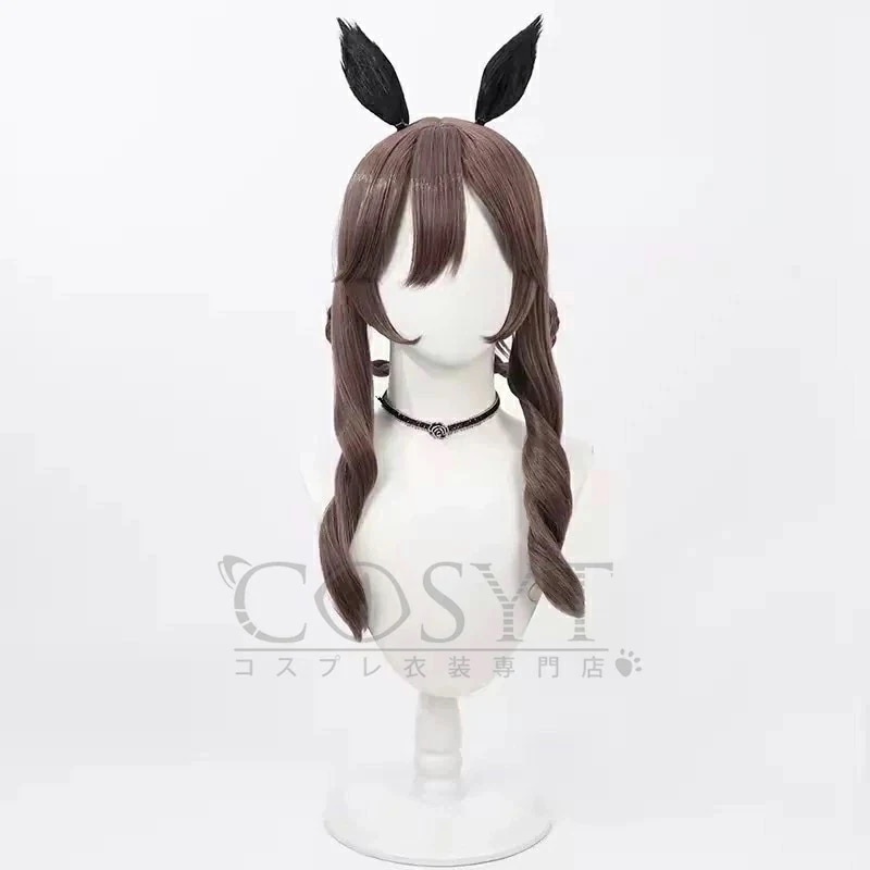 ウマ娘プリティーダービー ジェンティルドンナ 耳付き コスプレウィッグフルウィッグ 可愛い 耐熱 高級繊維 メッシュ コスプレ cosplay