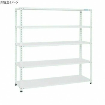 サカエ ショップラック 1800x600x1800mm ホワイト 5段タイプ SHR-3325P