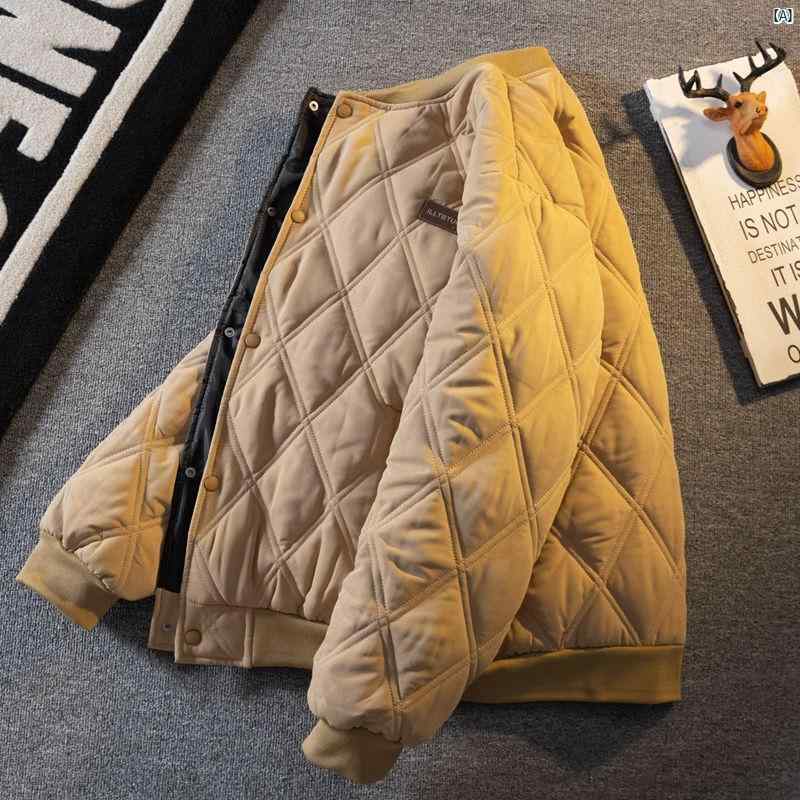 メンズ　男性　メンズファッション　オシャレ　カジュアル 冬 厚手 暖かい コットン コート ワークウェア コットンコート アメリカン 菱形 チェック柄 コットンジャケット