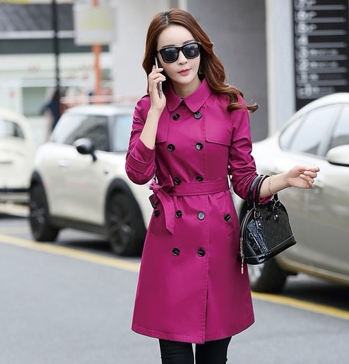 5206.きれいめトレンチコート（ピンク）2019 春夏 sale 春夏 sale アウター ジャケット 美ライン おしゃれ きれいめ オフィス ビジネス お出かけ パーティー 女子会 普段使い 通勤