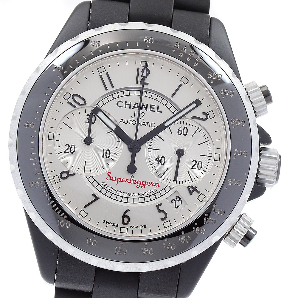 シャネル CHANEL H2039 J12 スーパーレッジェーラ クロノグラフ デイト 自動巻き メンズ 良品 _899004【中古】