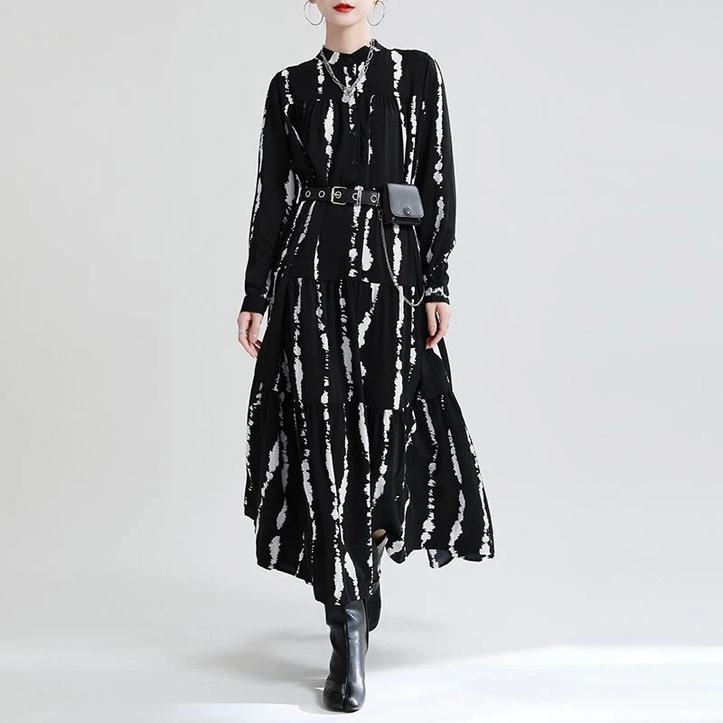 無料！一枚で決まるマキシ丈ワンピ レディースワンピースファッションでモダンシャツワンピースLFZ75