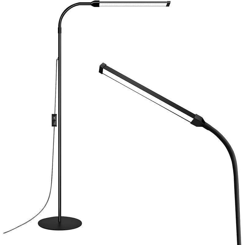 Bamouskon フロアランプ led スタンドライト フロアライト まつげLEDフロアライト USB給電 おしゃれ 屋内照明 高輝度 2色温度 2段階明るさ調整 優しい光 明るい リビング 寝室用
