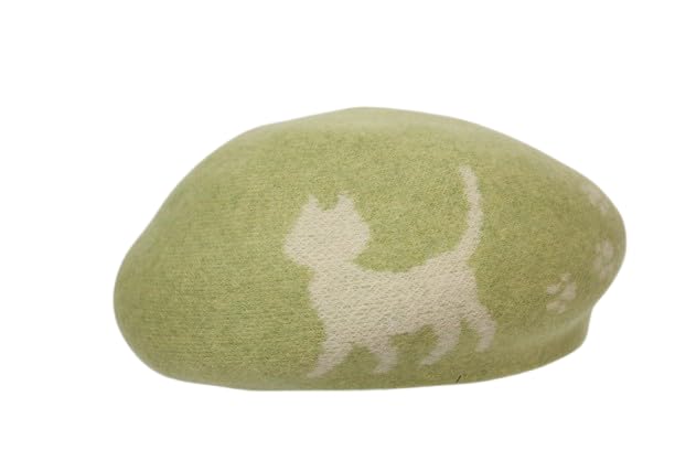 [HUT ハット] ベレー帽 レディース ウール キャットベレーB (ベージュ/ライム/ローズ) HT-S-2409020-blr