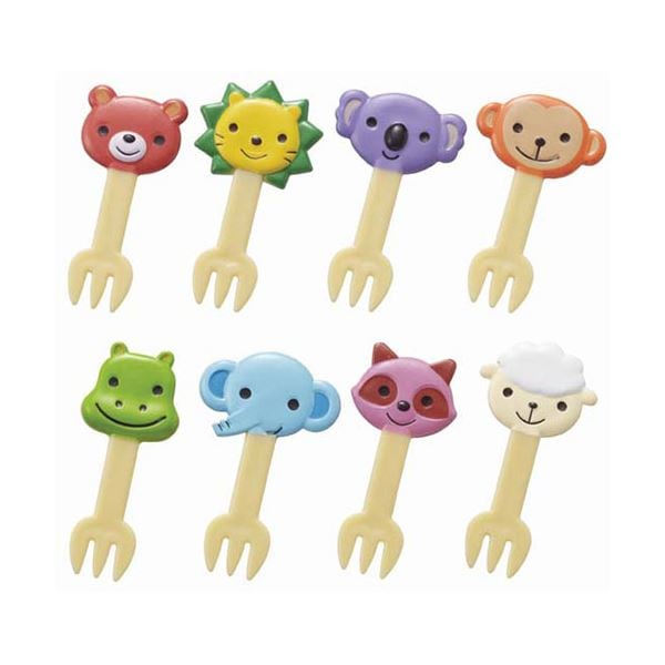 [10セット] トルネ なかよしどうぶつフォークピック 8本入 P-3547X10