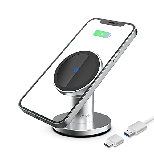 【iMAG 東京発】 magsafe マグセーフ 充電器 2in1 車載充電器 ワイヤレス スタンド