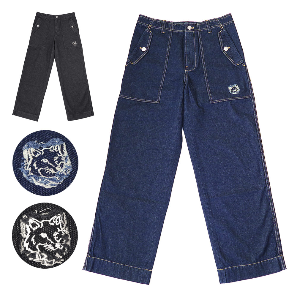 デニム ワークウェア パンツ メンズ LM01113WW0081 ズボン ボトムス フォックスヘッド パッチ