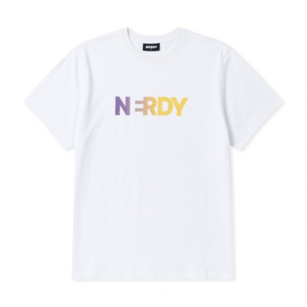 NERDY ブランクグラデーションロゴショートスリーブ T シャツホワイト 5,671円
