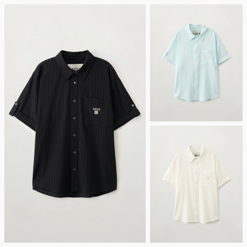 【SATUR】26SS ROLL UP HALF SHIRT : 3COLORS