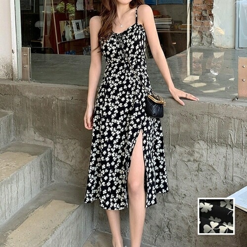 ワンピース カジュアル ミディアム ひざ丈ワンピ 韓国 ファッション レディース 春 夏 カジュアル コーデ シンプル 定番 セレカジ 20代 30代 40代 2025 アシンメトリー スリット