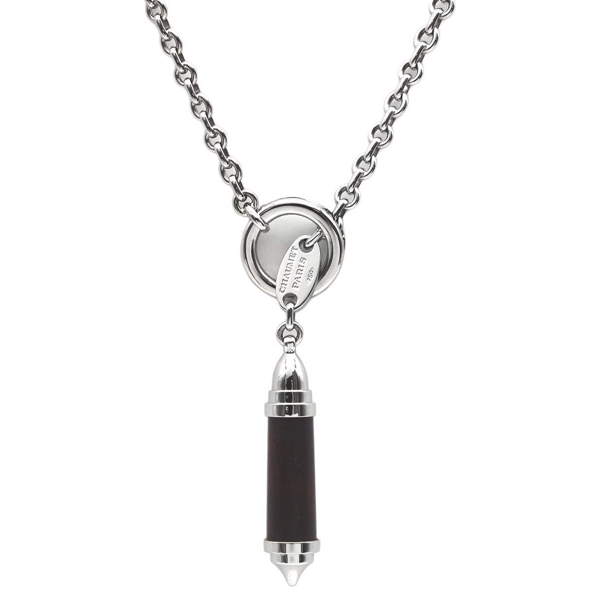 ショーメ CHAUMET ネックレス トワ ジュテーム K18WG ウッド ホワイトゴールド 750 WG ウッド 095796【中古】