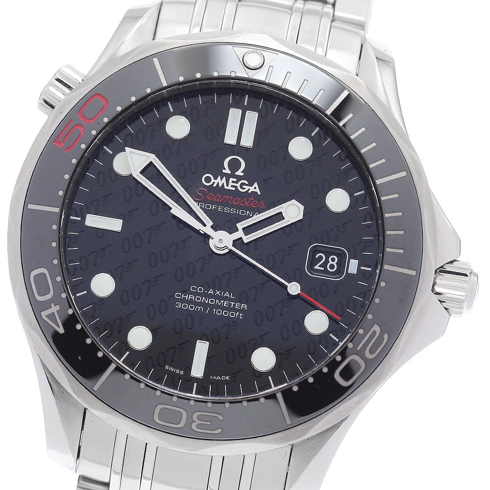 オメガ OMEGA 212.30.41.20.01.005 シーマスター 300m 007 ジェームズ・ボンド デイト 自動巻き メンズ 良品 保証書付き_893521【中古】