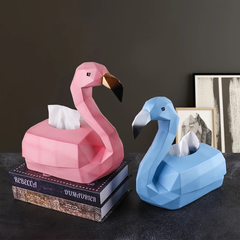 北欧風フラミンゴ ティッシュボックス 収納ボックス クリエイティブなインテリア