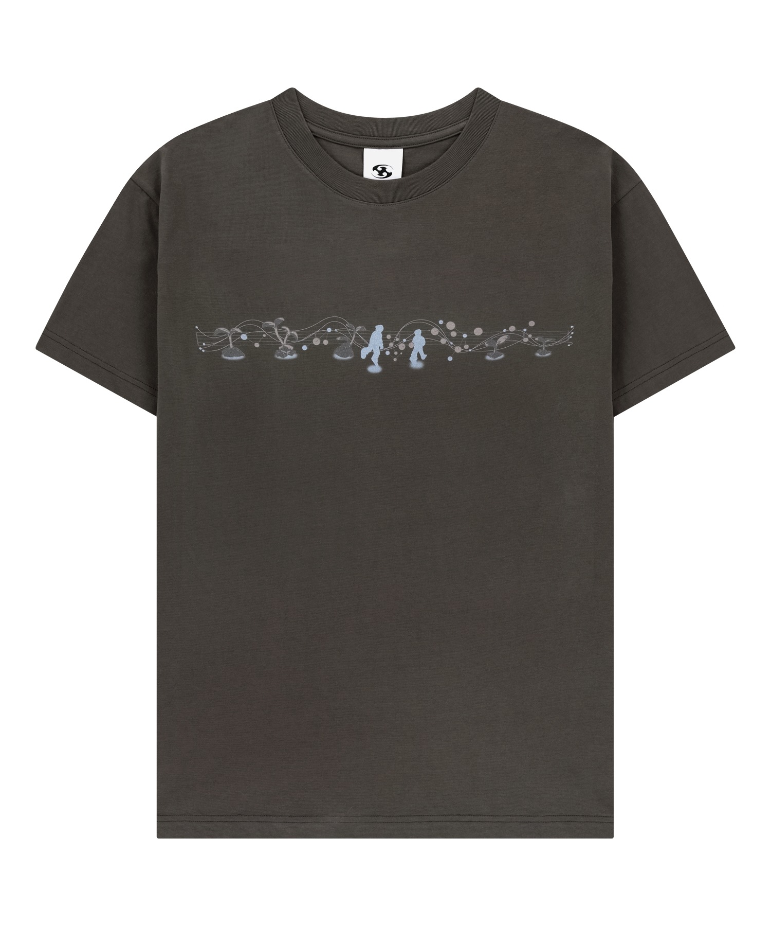 【SANSANGEAR】 25SS GREEN CIRCULAR T-SHIRT : BROWN