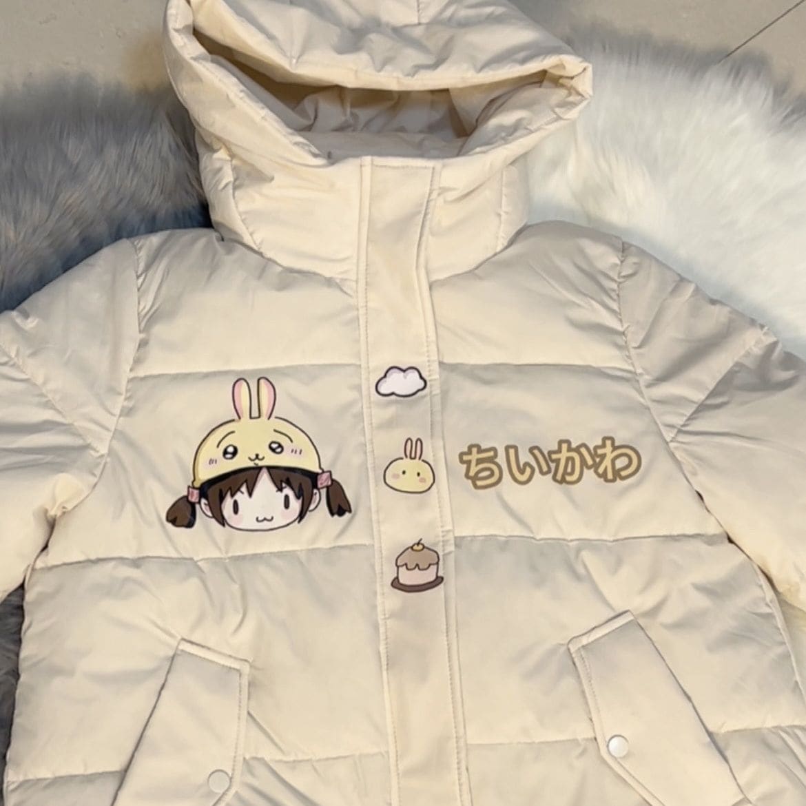 【チョウさん】ベルベットの厚い保温chiikawauサッチ綿服冬コート 5,825円