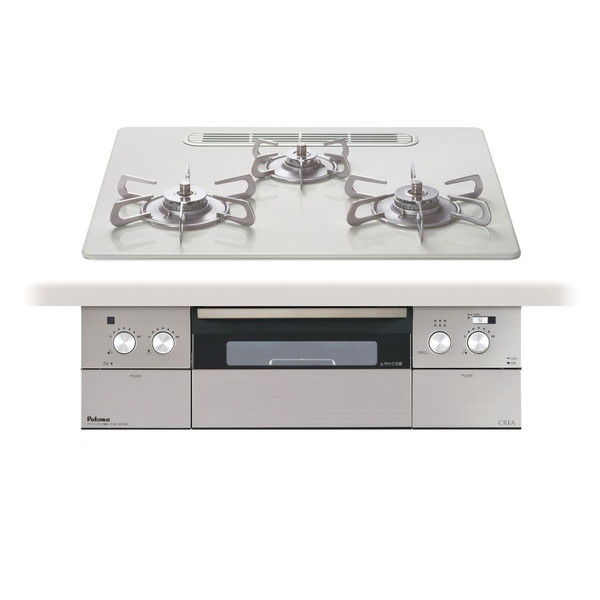 PD-963WT-U60CV-LP ティアラシルバー CREA [ビルトインガスコンロ(プロパンガス用両側強火タイプ幅60cm)]