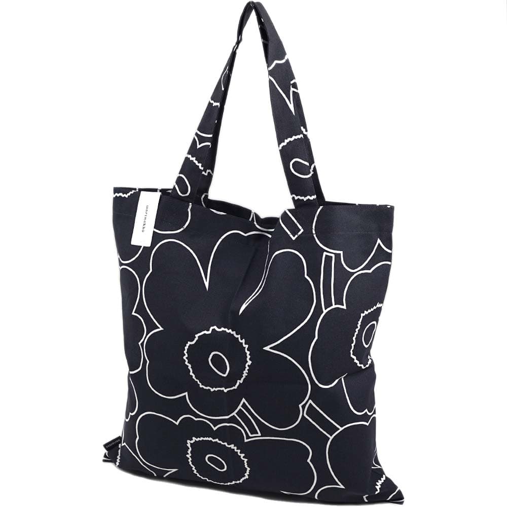 マリメッコ バッグ トートバッグ エコバッグ 花柄 ウニッコ ブラック×ホワイト PIENI UNIKKO TOTE BAG marimekko 073399-911