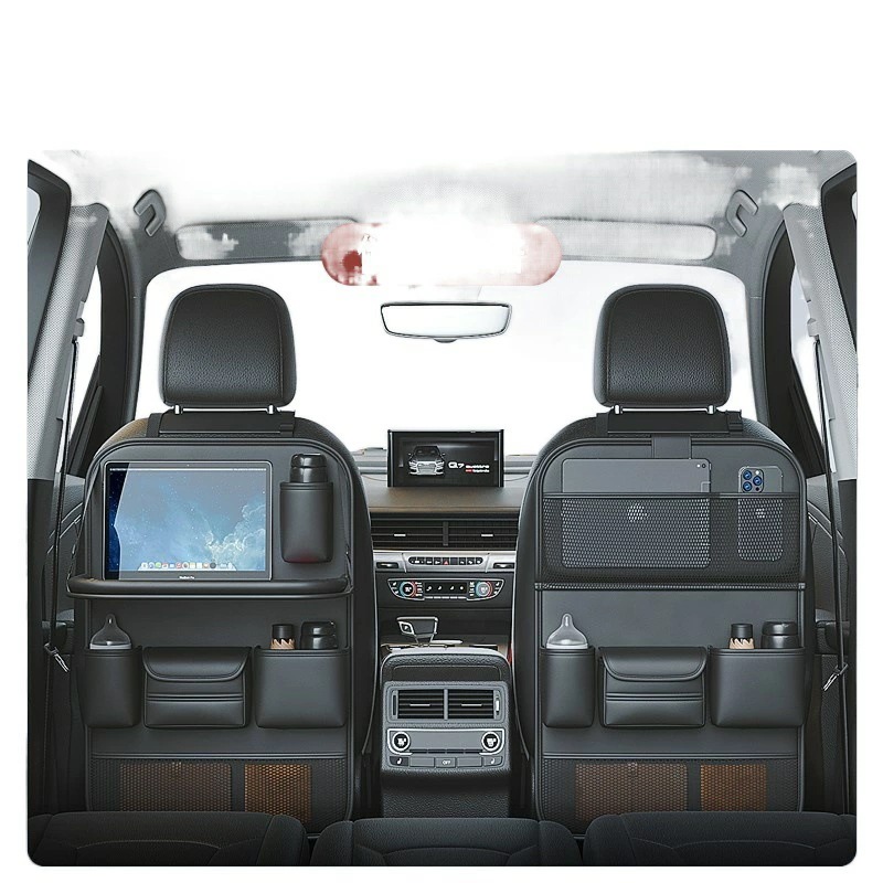 テーブル付き 車用収納ポケット 多機能 車載 シートバックポケット 後部座席収納 カーシート バックバッグ 子供連れ カー用品 家族 大容量 防水 防汚 車用品 旅行 おもちゃ 水筒 ボトル Ipad