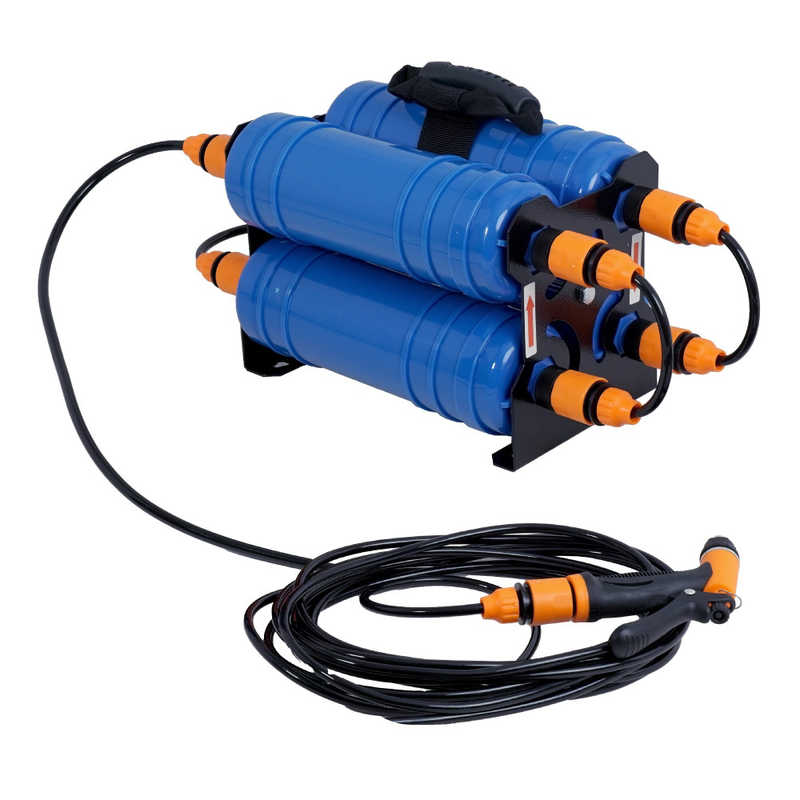 サンコー　水道に取り付けるだけで純水になる純水器「水シミZERO」 ブルー　CHMP25SBL