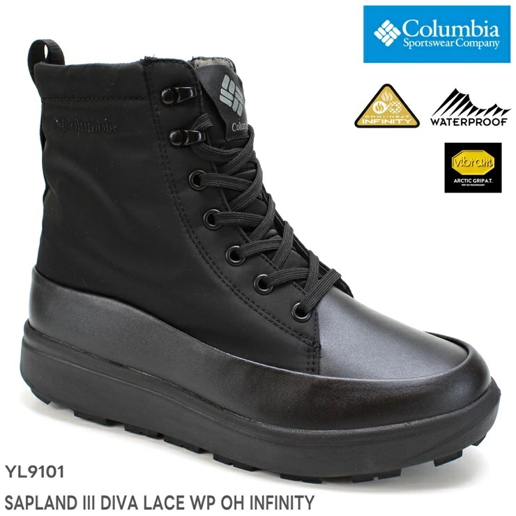 サップランド スリー ディーヴァ レース ウォータープルーフ オムニヒートインフィニティ YL9101-010 DIVA LACE WP OH INFINITY 滑りにくい 撥水 防水 保温