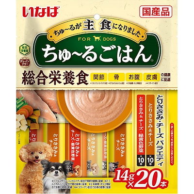 他サイト： いなばペットフード　ちゅ～るごはん とりささみ・チーズバラエティ 14g×20本の商品画像