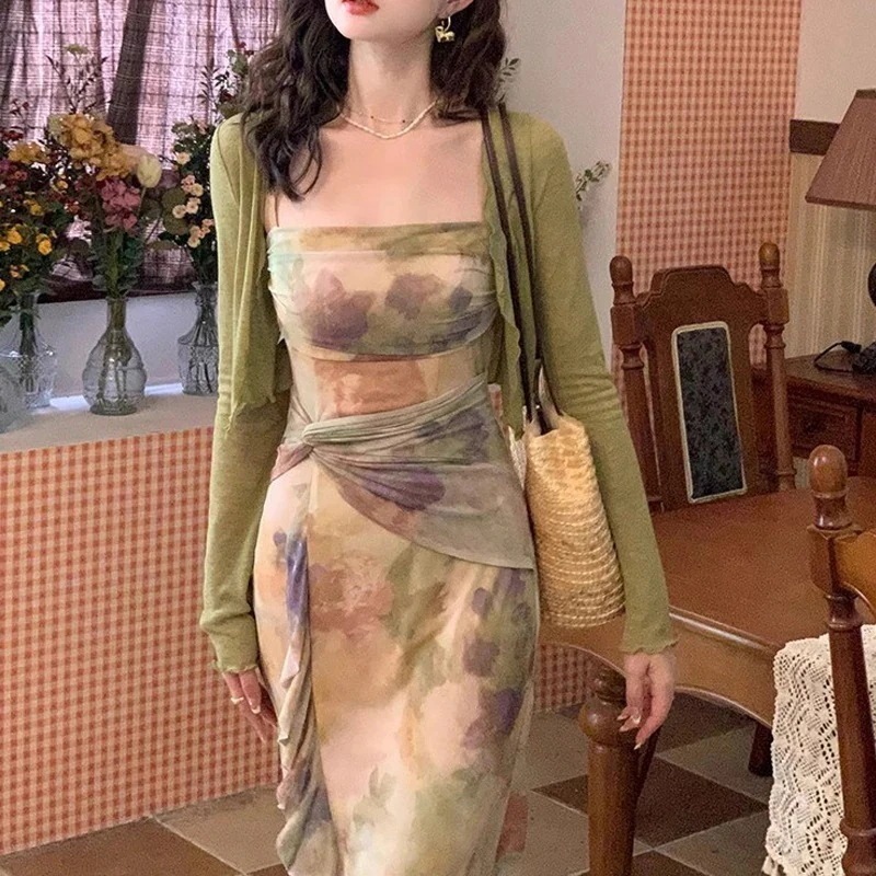 24ローズマリーレトロピュアデザイアスリングドレスレディースデザイン花柄スカート