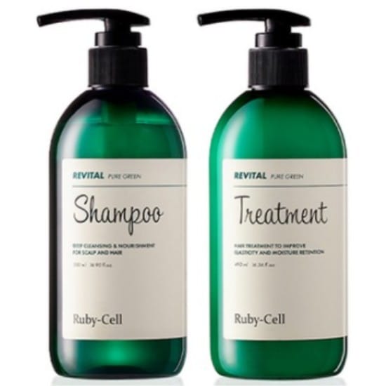ルビセル リバイタル ピュア グリーン シャンプー500ml+トリートメント490mlセット