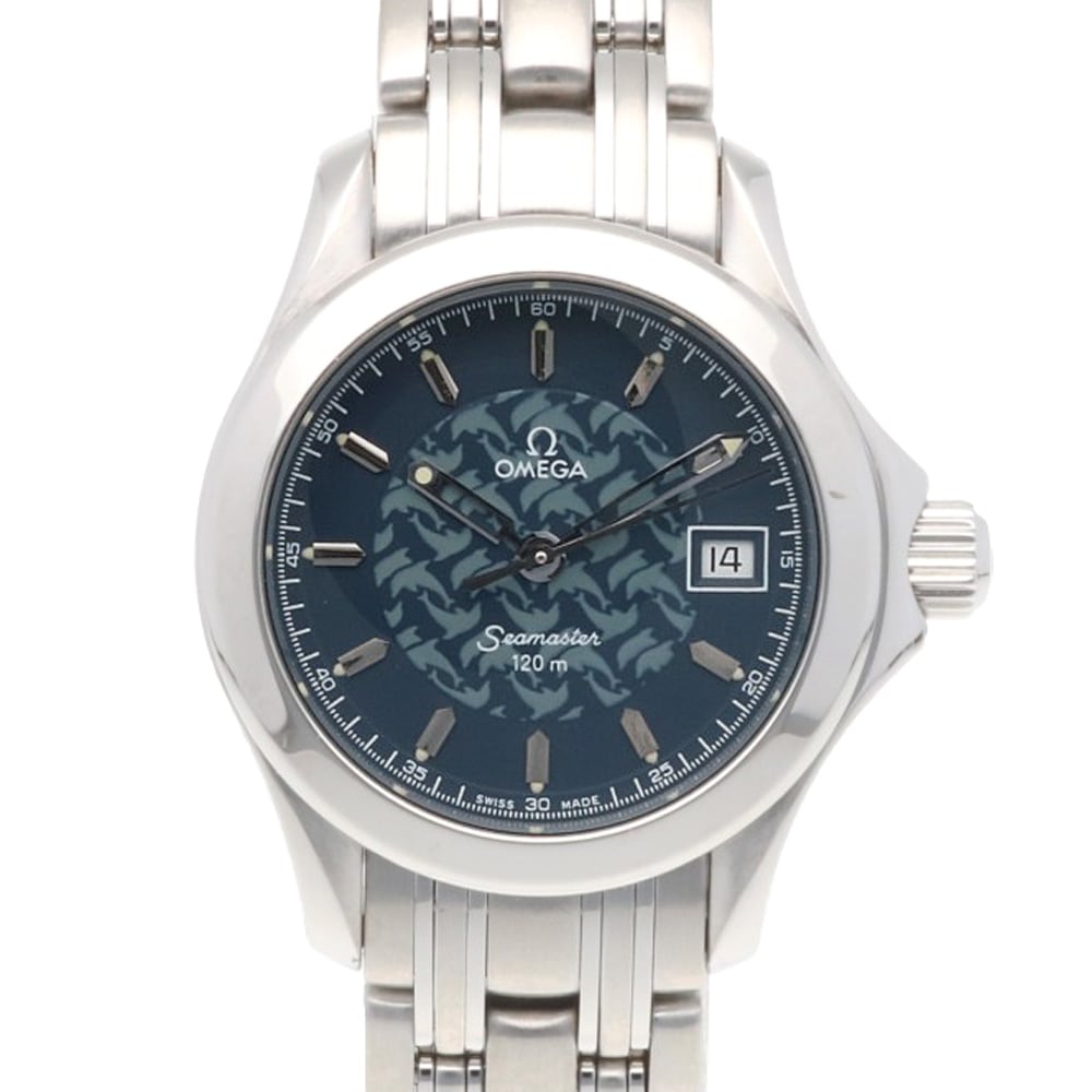 オメガ シーマスター120 ジャックマイヨール 腕時計 ステンレススチール 25808000 クオーツ 磨き直し済 55545XXX 1年保証 OMEGA 中古 美品