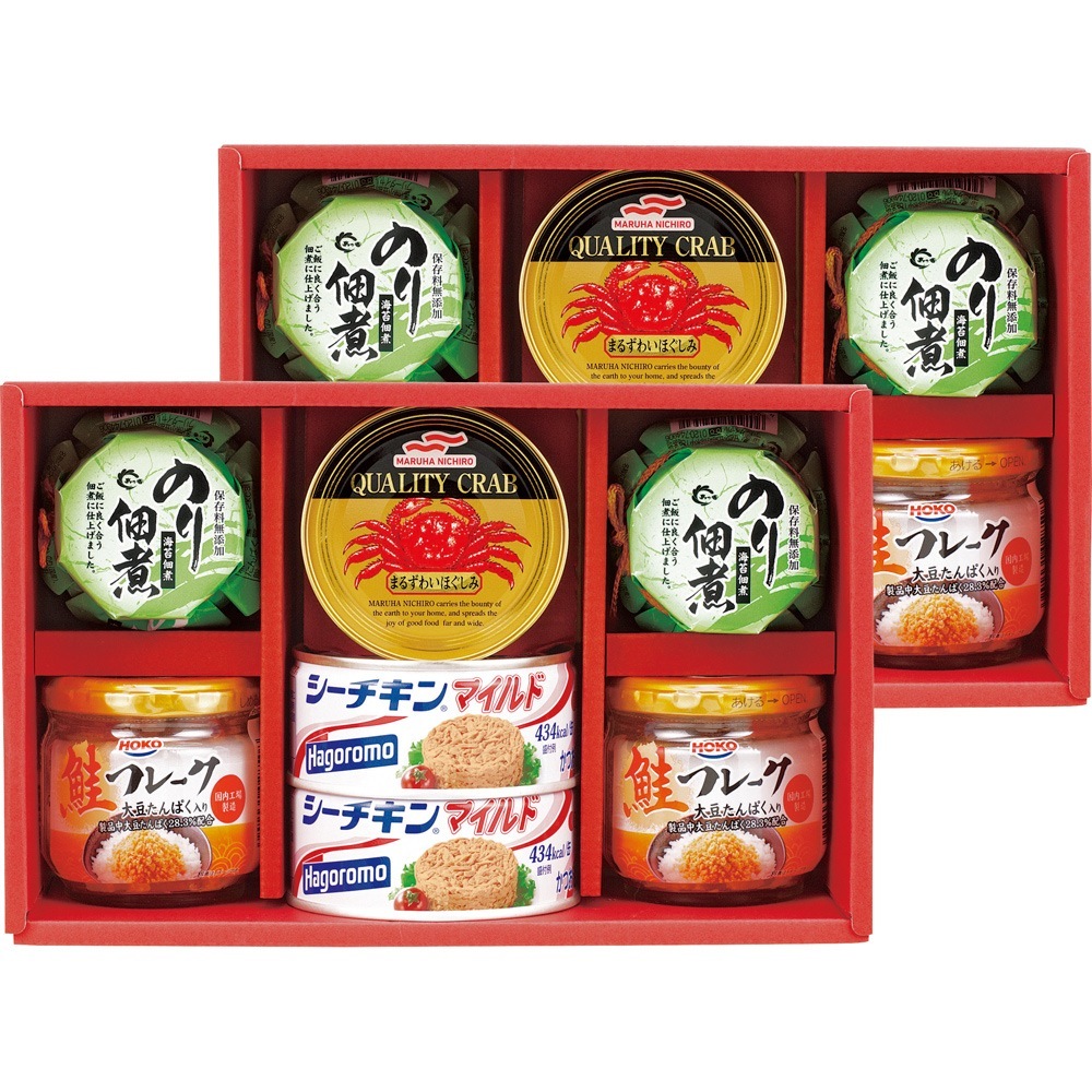 こだわりバラエティセット KBT-120D B146-085 ラッピング無料 のし無料 メッセージカード無料 ギフト 詰め合わせ ギフト 内祝い お歳暮 鮭 佃煮 瓶詰 かに 缶詰 A41