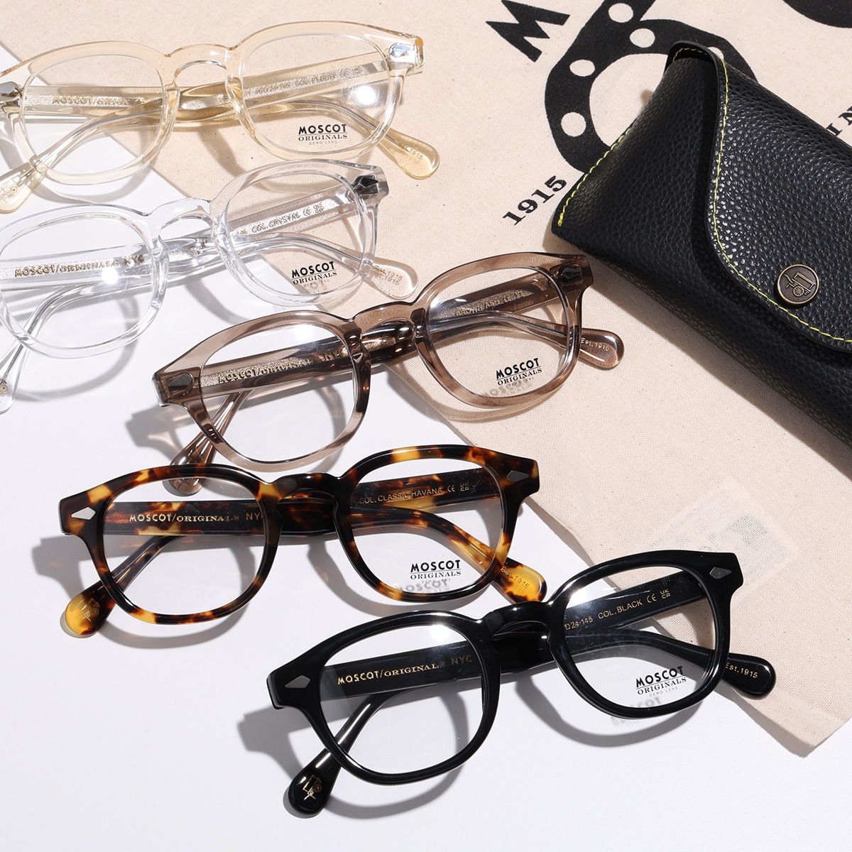 MOSCOT モスコット メガネ LEMTOSH レムトッシュ レディース ウェリントン型 クリア めがね 眼鏡 伊達メガネ 黒縁 セルフレーム アイウェア カラー7色