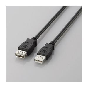 (まとめ)エレコム USB2.0延長ケーブル(A-A延長タイプ) U2C-E10BK(×10セット)