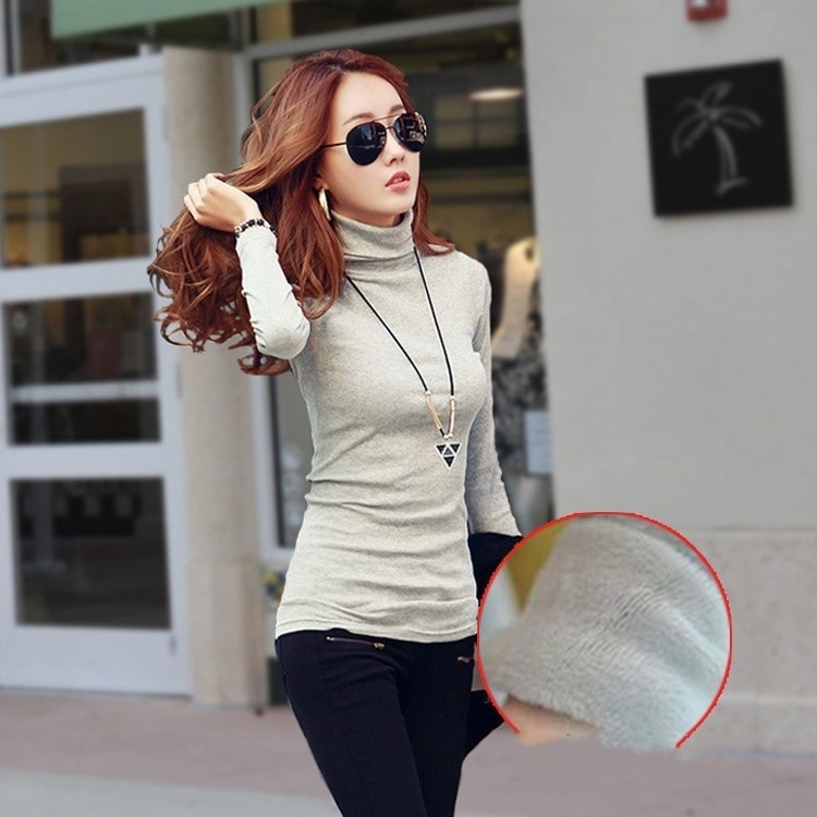 裏起毛 厚手 タートルネック 裏起毛 タートル ヒートインナー ふっくら カットソー レディース ック