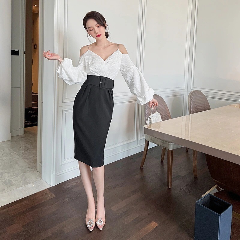 【Fellow 20％割】オフショルダー ワンピース 通勤 フリル パーティードレス 着痩せ 大人 お呼ばれ 同窓会 披露宴 卒業式 結婚式 ウェディング 二次会 成人式30%までに制限