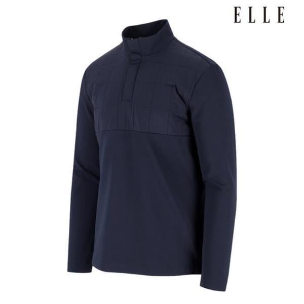 ゴルフセーブゾーン01男性フロントキルティング防風ハーフジップTシャツ 6J75452 820 (S44678576)