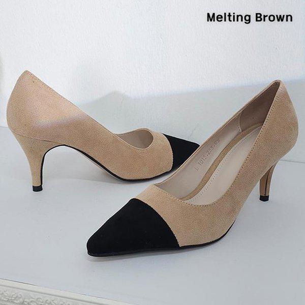 女性スエードハイヒール婦人靴k15