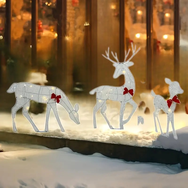 ガーデンライト クリスマス クリスマスライト インテリア イルミネーションライト 雑貨 ヤードライト トナカイ ホームデコ トナカイ 親子 4-7 9,000円