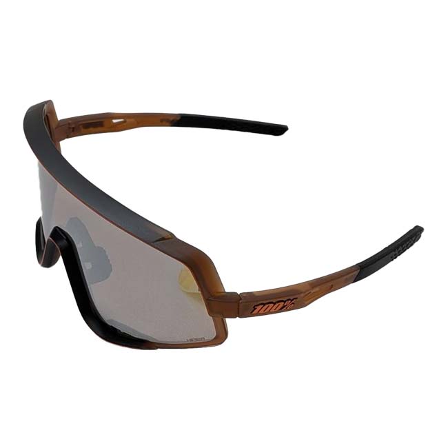 100%(ワンハンドレッド) スポーツサングラス GLENDALE グレンデール HiPER シルバーミラーレンズ クリアレンズ付 60011-00004MTブラウンフェード