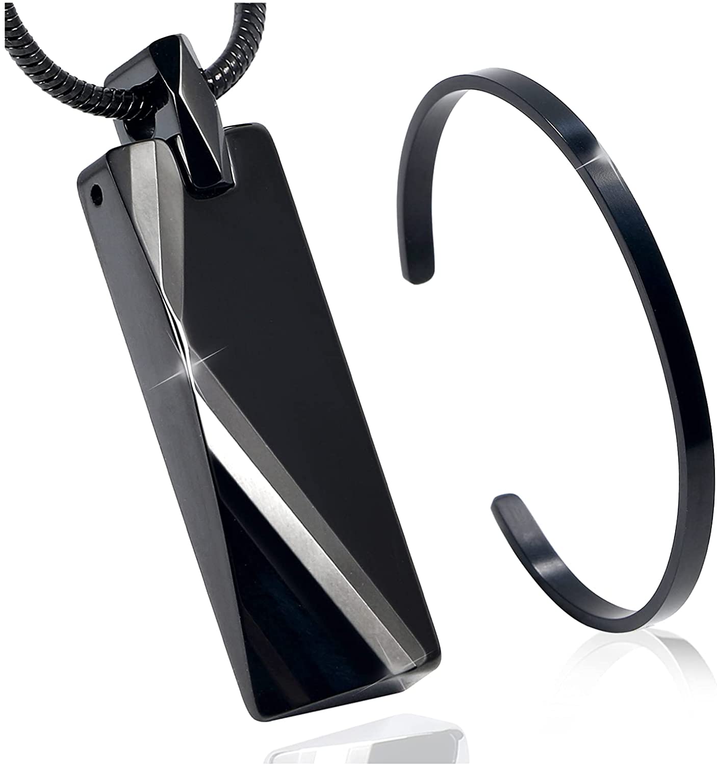 【本日限定価格】 alettimo バングルセット ペンダント タングステン メンズ ネックレス 3