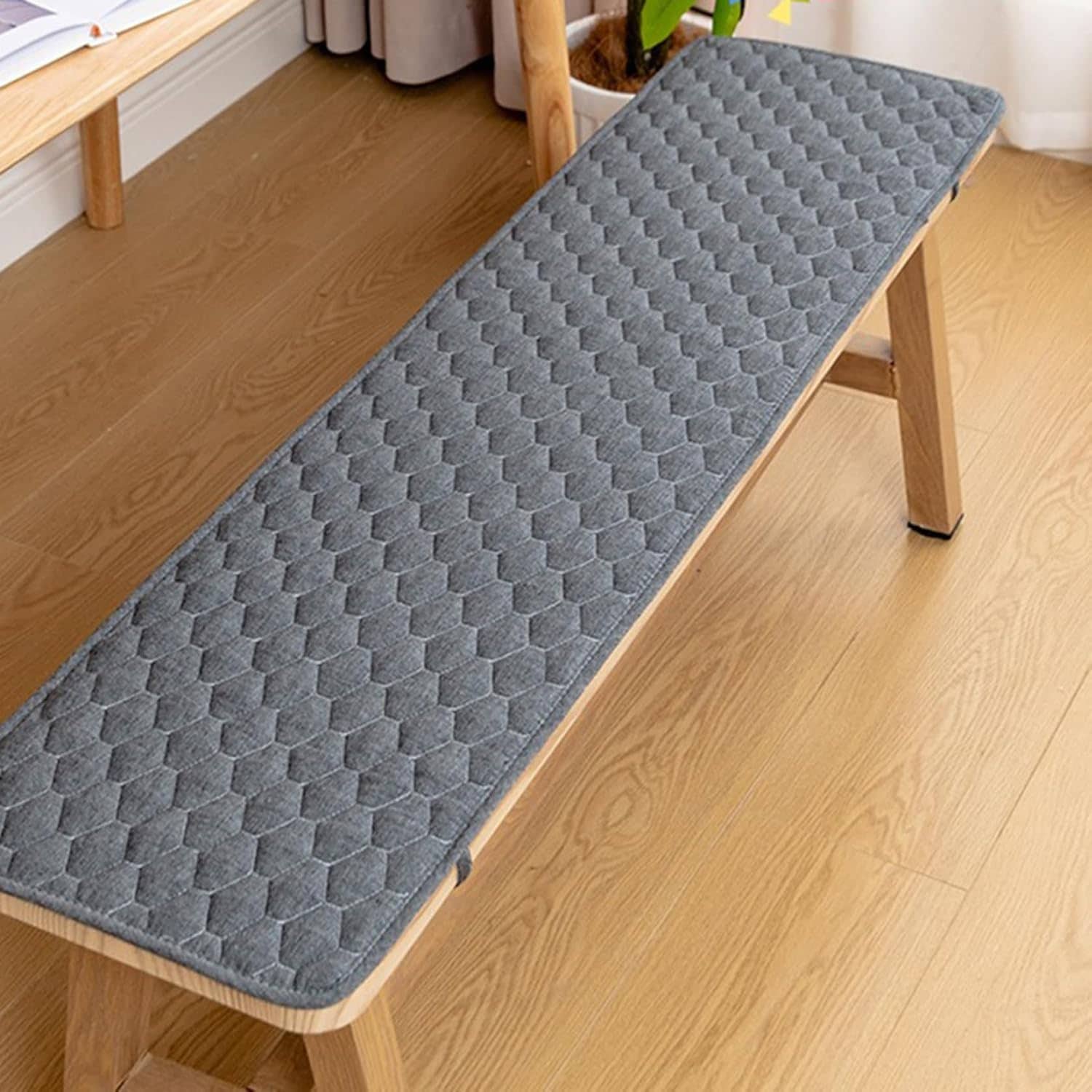 チェアクッション 座布団 40*150cm クッション 長座布団 ロングクッション ダークグレー 長方形 椅子クッション ふわふわ 暖かい 四角形 椅子 たたみ オフィスなども適用 ごろ寝クッ