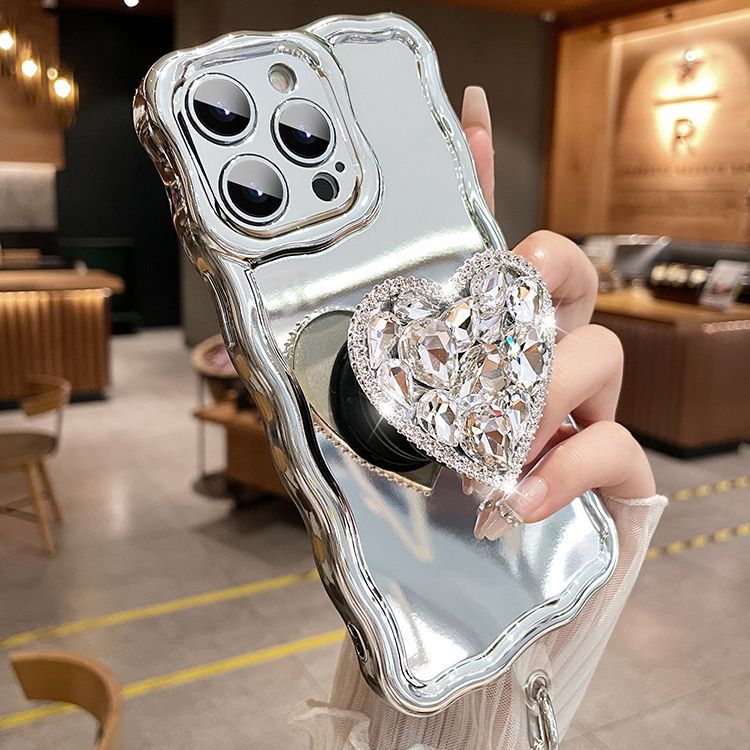 鏡面 スマホケース スマホスタンド 携帯ケース ブレスレット スマホ ショルダー 保護ケース iphone14 ケース キラキラ