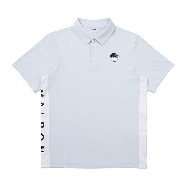 [Malbon 公式] バケットメッシュミックスピケTシャツ SKY BLUE (MAN)