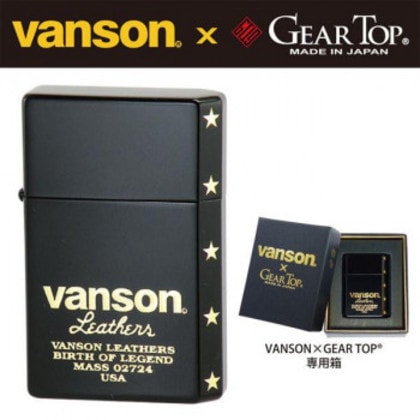 オイルライター vanson×GEAR TOP V-GT-06 ロゴデザイン ブラック