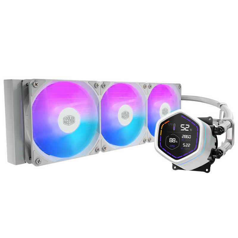 クーラーマスター　ML Core Nex Digital 360 White ARGB　MLX-D36M-A18PW-RD