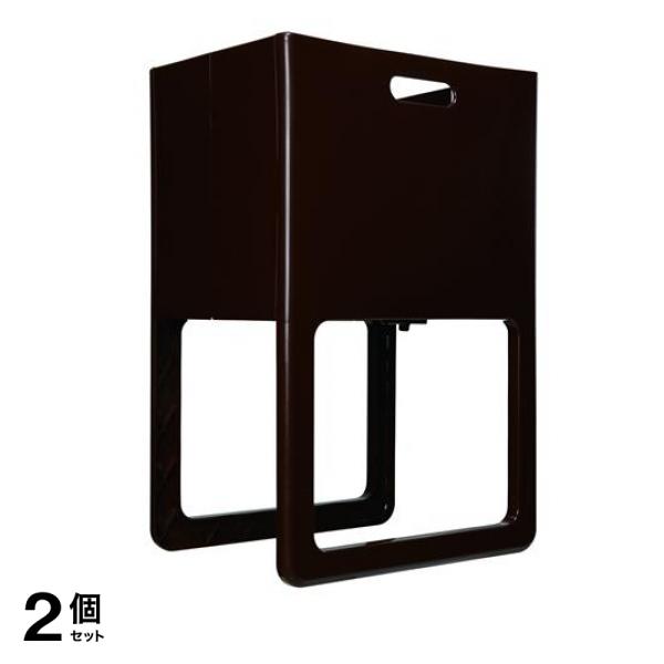 ISETO 折りたたみ&脚付きバスケット ACOT(アコット) 1個入 (チョコブラウン) 2個セット