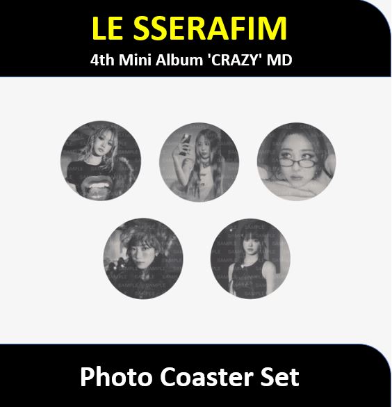 【LE SSERAFIM】 - (Photo Coaster Set) 4th Mini Album [CRAZY] MD