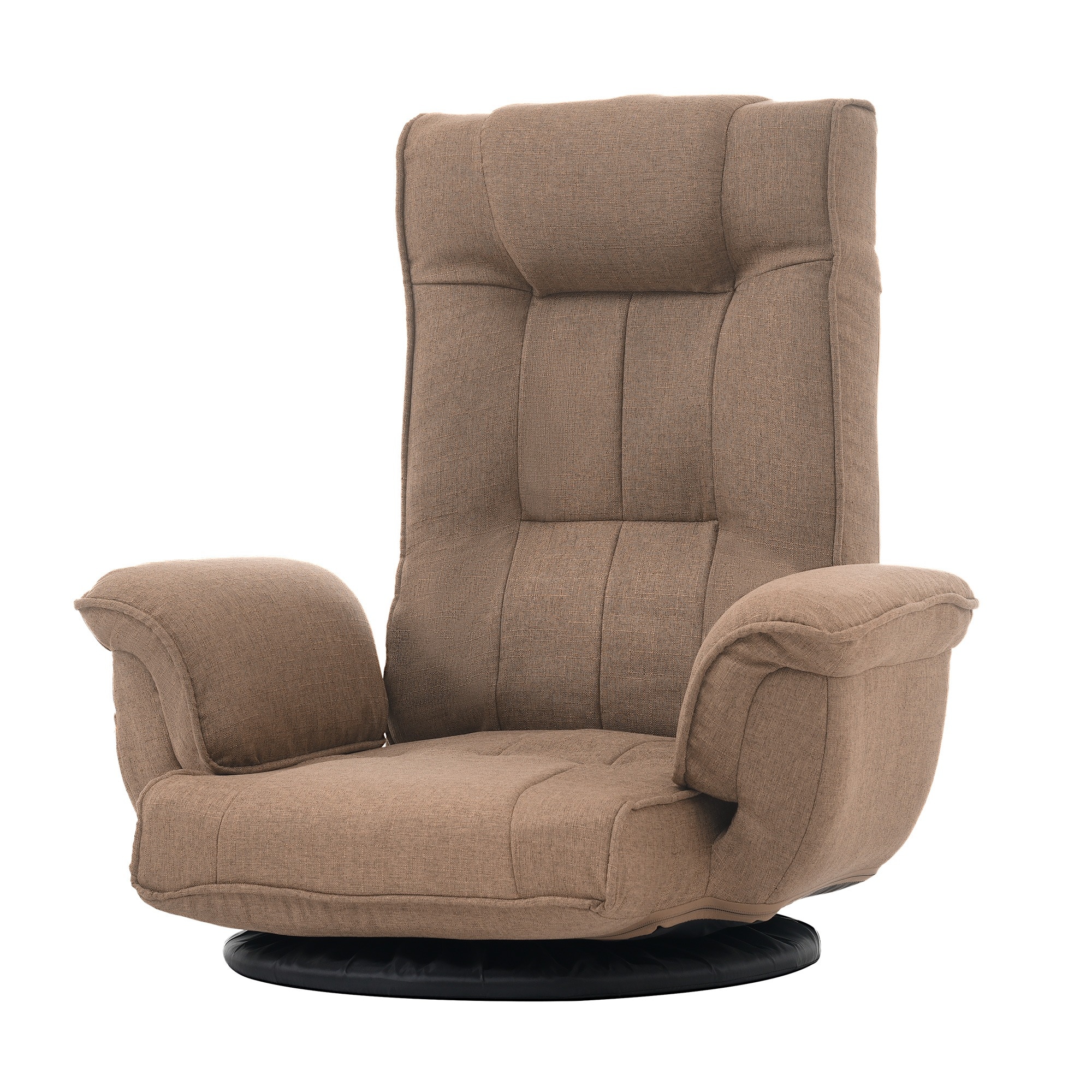 【国内発送.送.料.無.料！】回転式座椅子 肘掛け ハイバック 座いす リクライニング 1人掛けソファー フロア ソファー リラックスチェア 折りたたみ リクライニングチェアー ファブリック 座イス