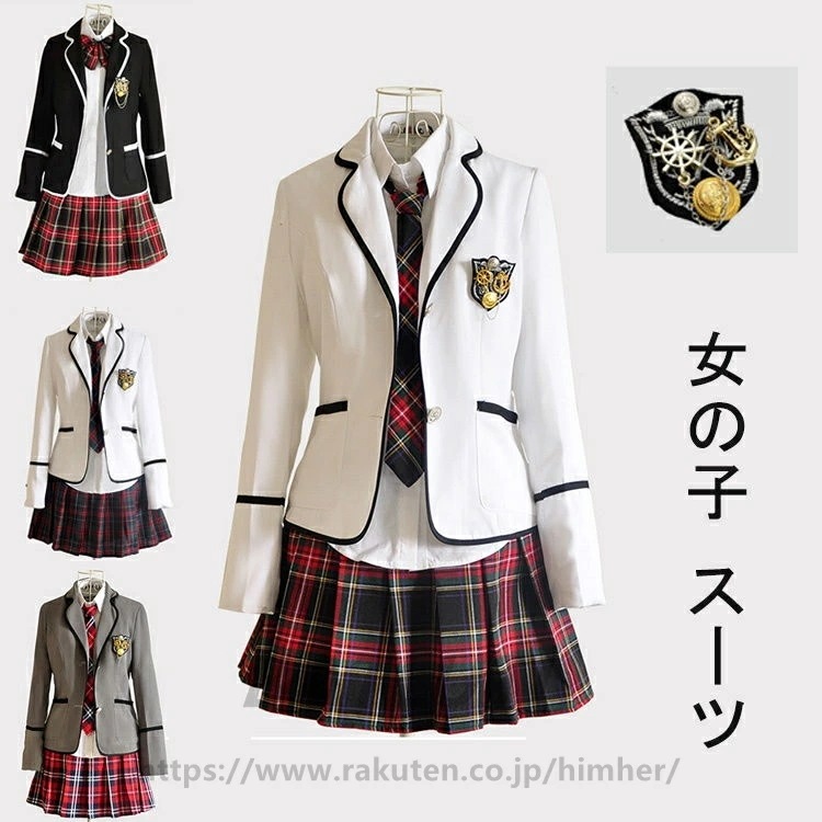 高品質保証！卒業式 スーツ 女の子 韓国 制服 ギフト 入学式 男の子 大きいサイズ 中学生 ジャケット 高校生 女子高生 学生 子供スーツ フォーマル 正統派 5点セット ジャケット スカート ブラ